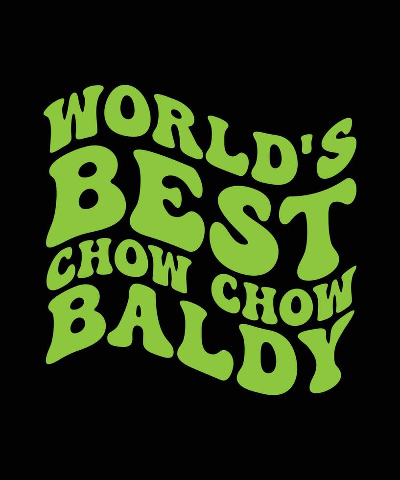 Baldy dog breed dad  typography design template vector
