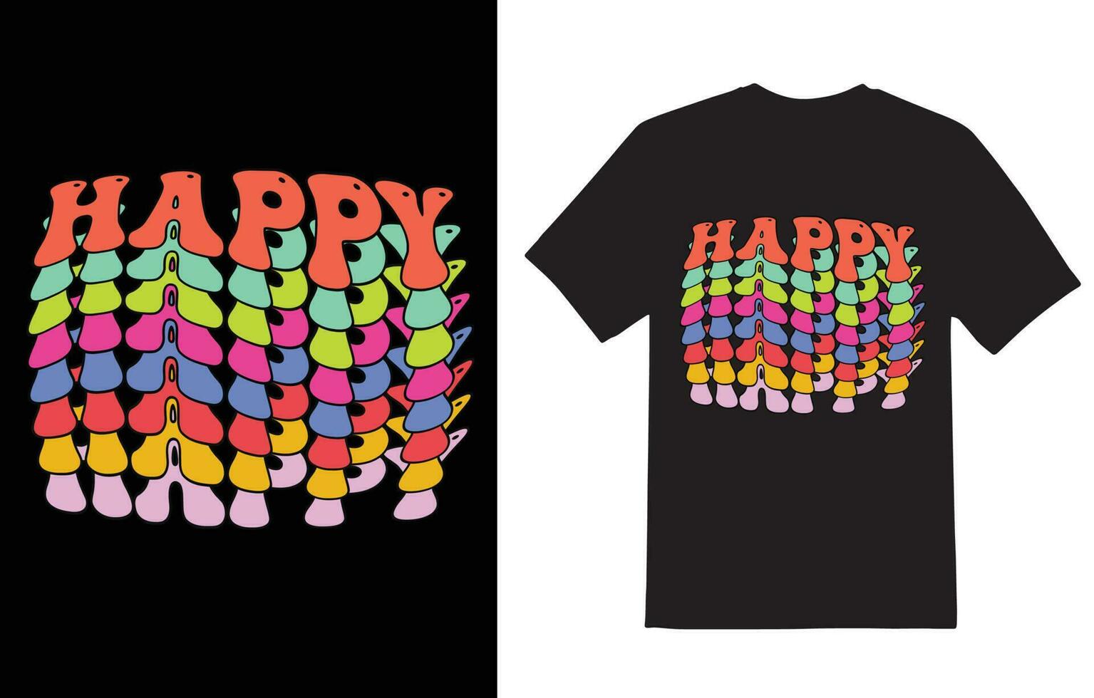 wavy t shirt design Template vector