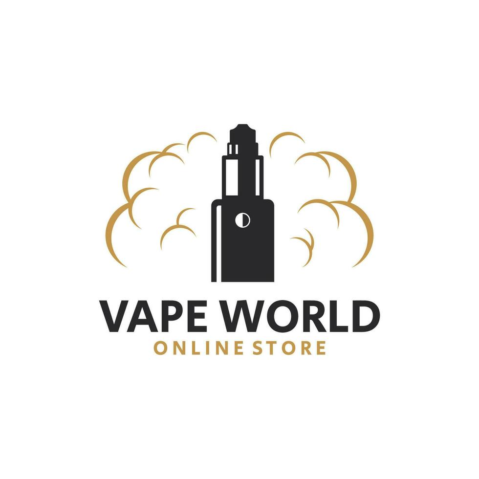 Vape or E-Cigarette Logo Template vector