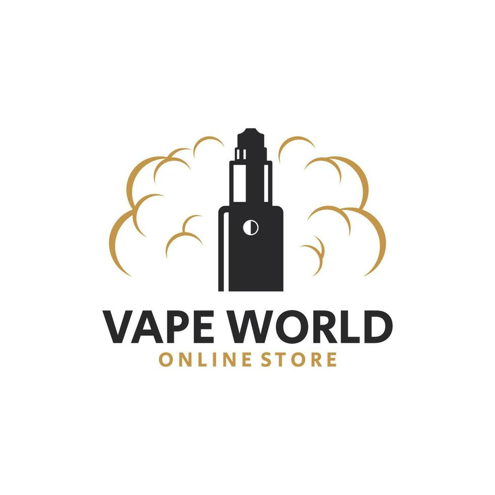 vape o cigarrillo electrónico logo modelo vector