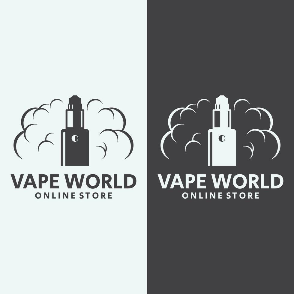 Vape or E-Cigarette Logo Template vector