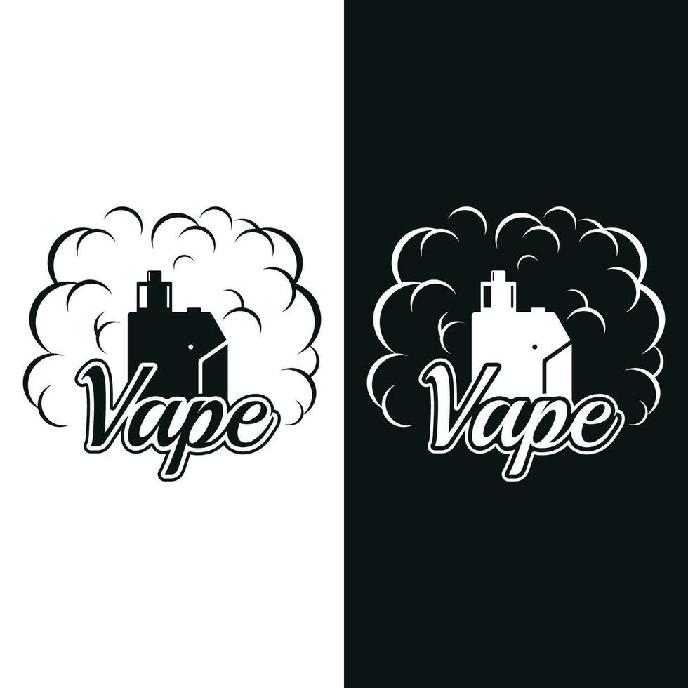 Vape or E-Cigarette Logo Template vector