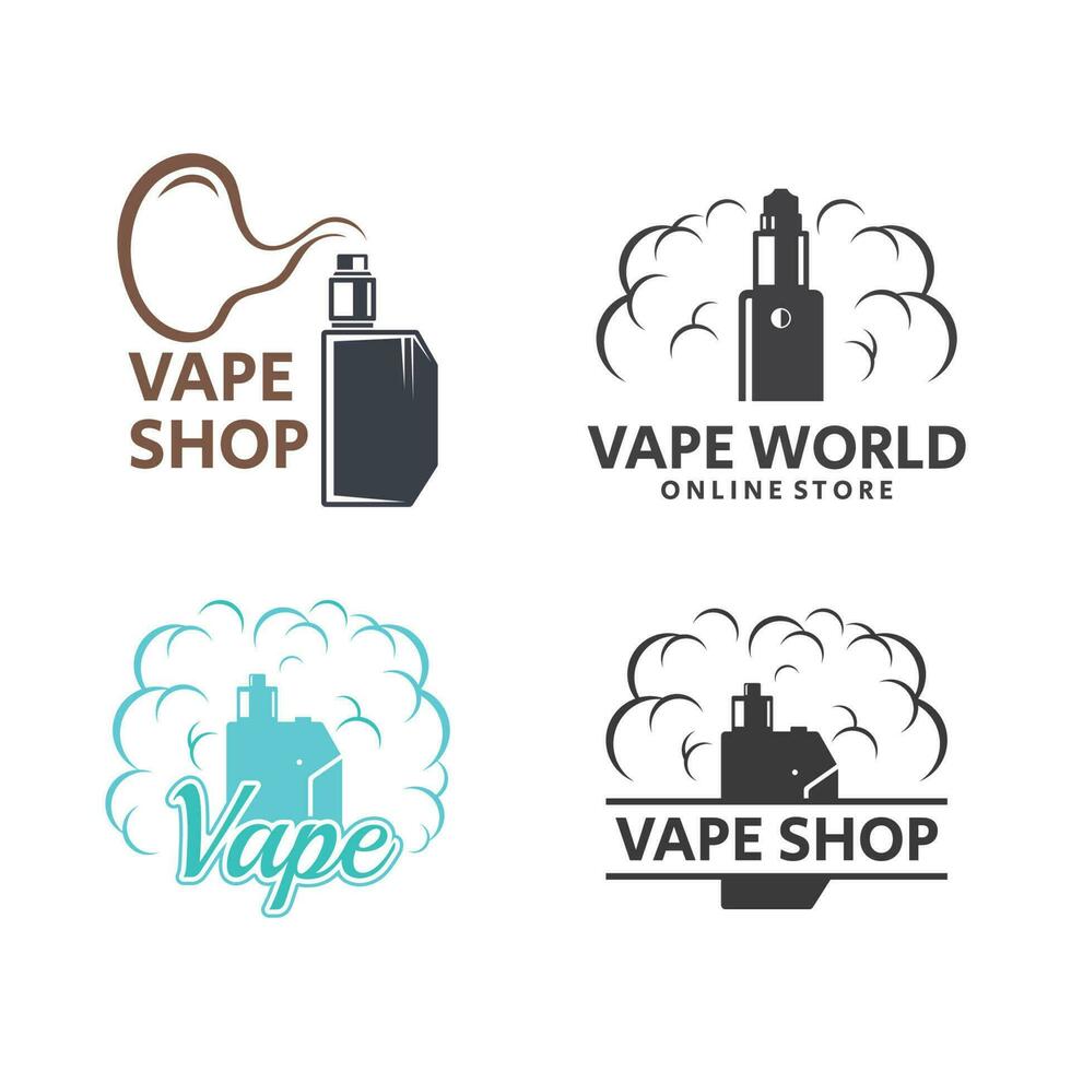 Vape or E-Cigarette Logo Template vector