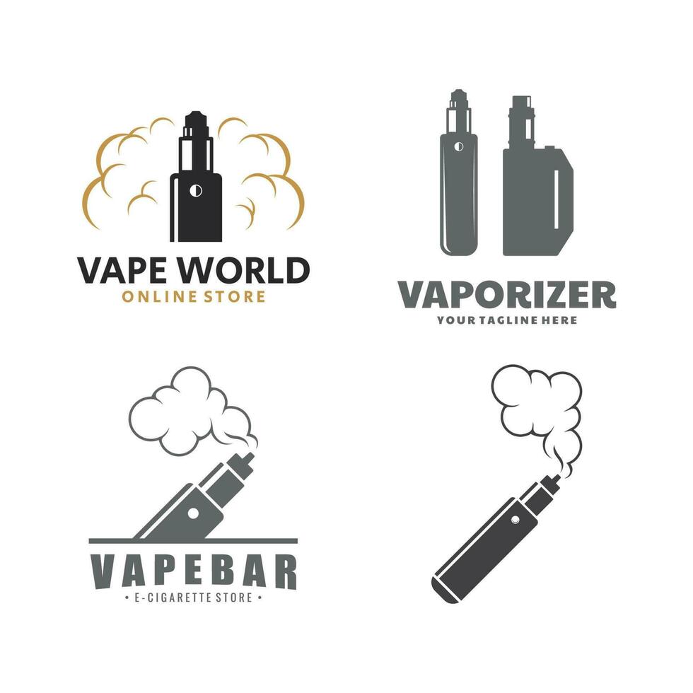 Vape or E-Cigarette Logo Template vector