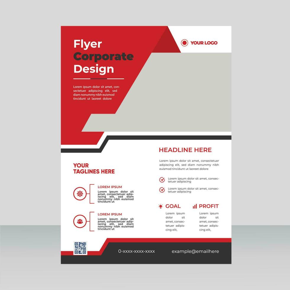 Vector vertical business flyer template