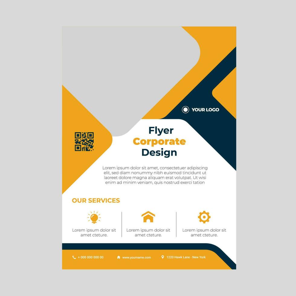 Vector vertical business flyer template