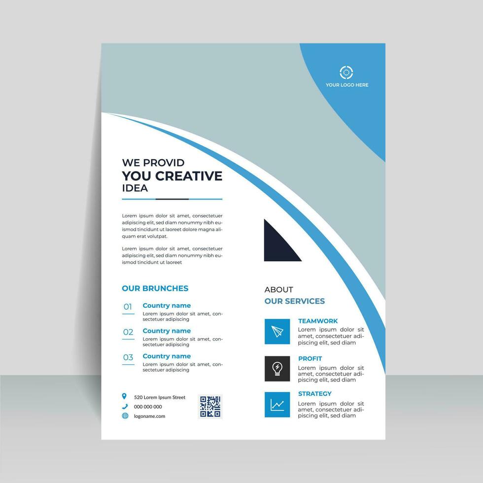 Vector vertical business flyer template