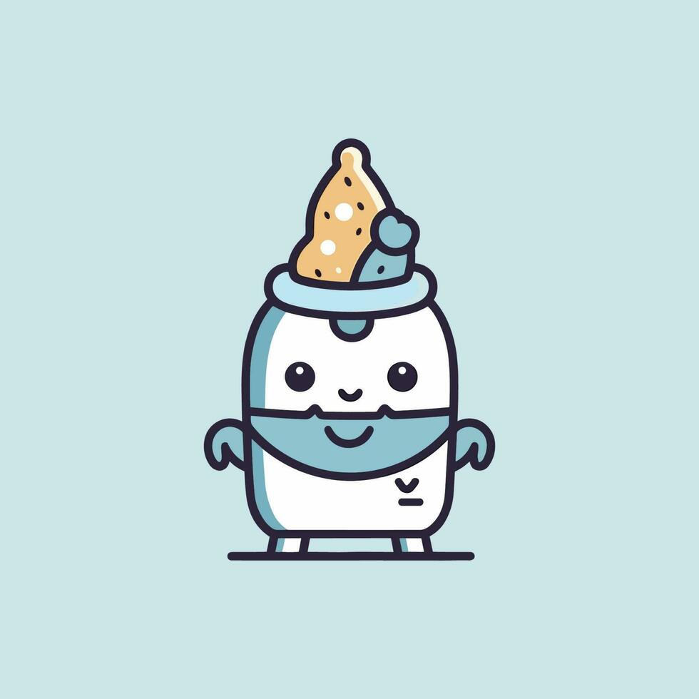 A charming mascot chef, perfect for a logo that embodies cooking, baking, and delicious cuisine vector