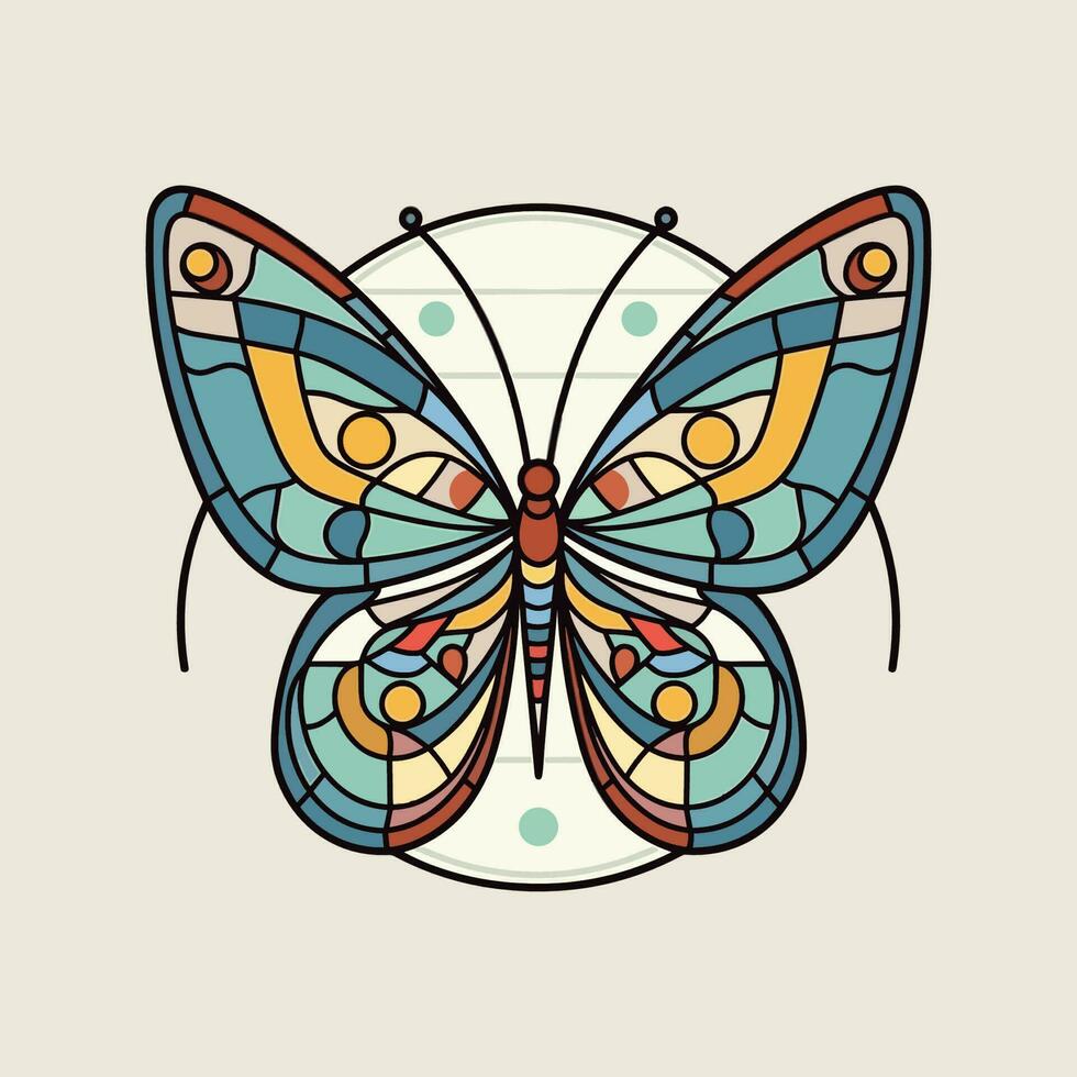 un vistoso mariposa con intrincado detalles, Perfecto para un logo diseño ese representa gracia, transformación, y belleza vector