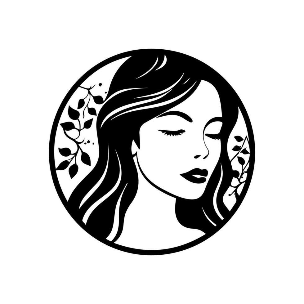 Feminine logo design exudes grace and sophistication, perfect for brands looking to showcase their elegance and refinement. vector