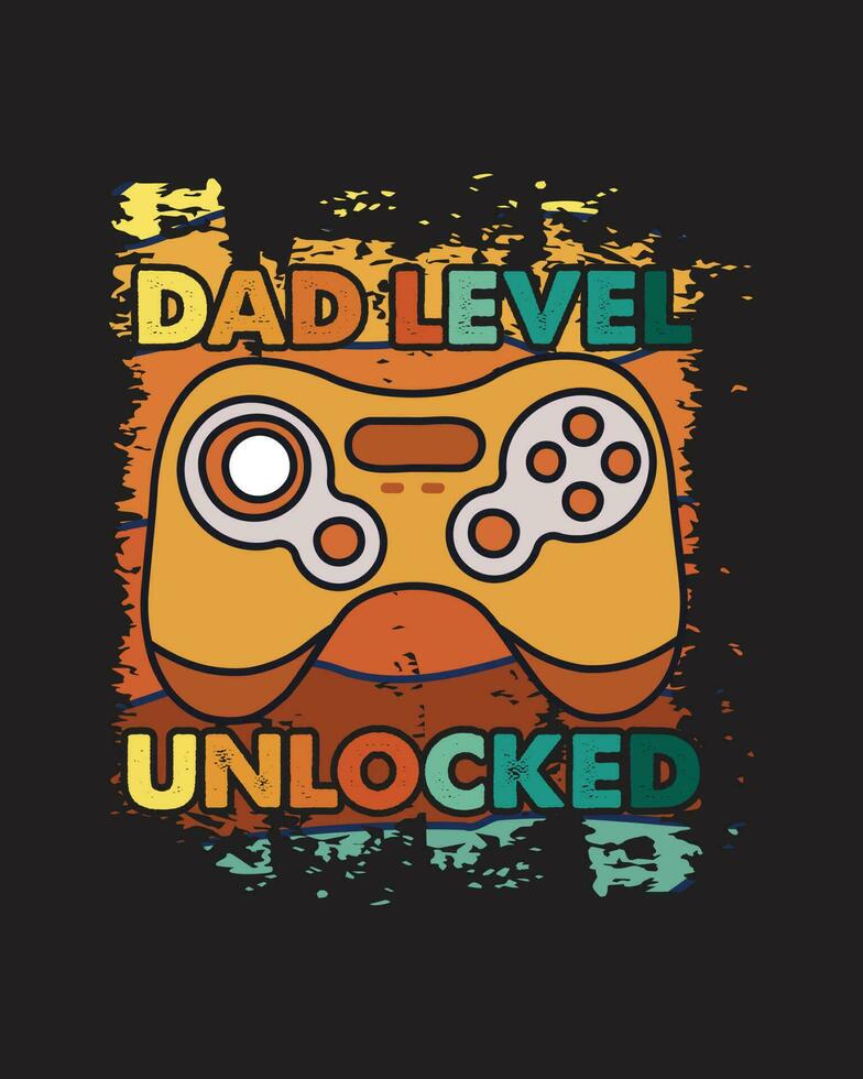 dad level unlock t-shirt design, father t-shirt design, dad typography design vector
