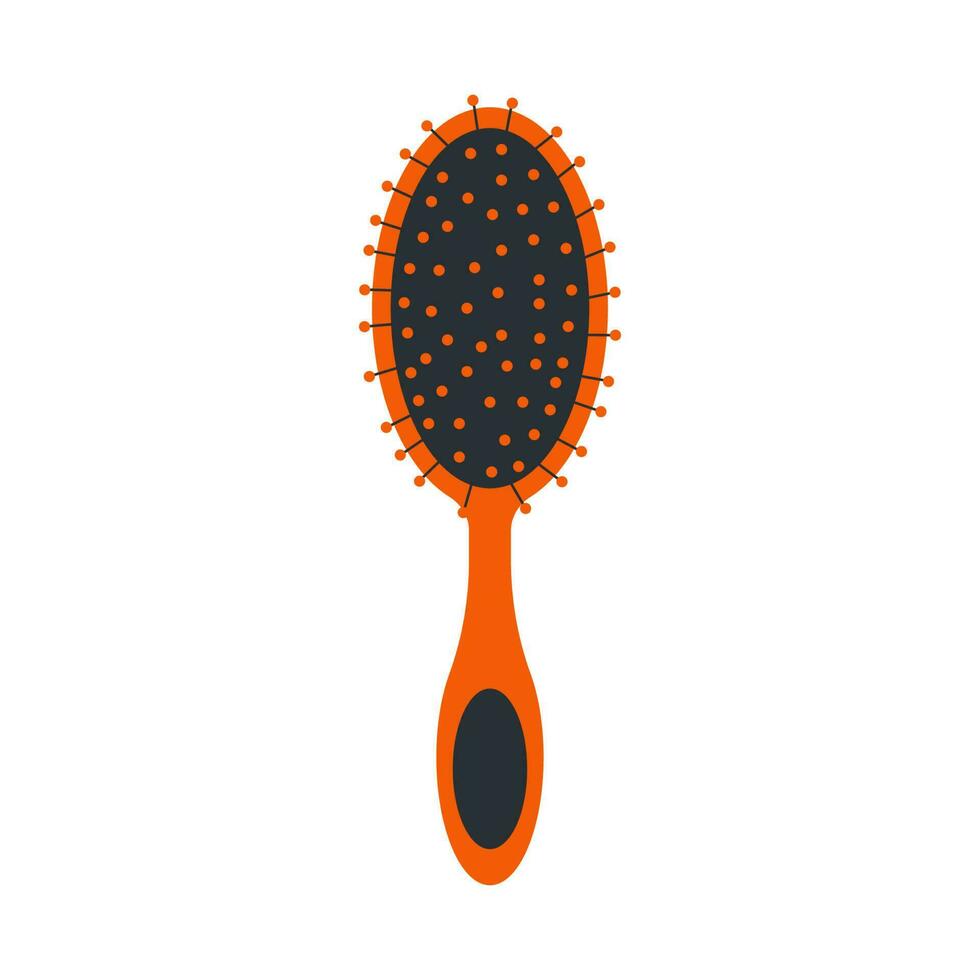 Hairbrush isolated on white background or comb vector icon.