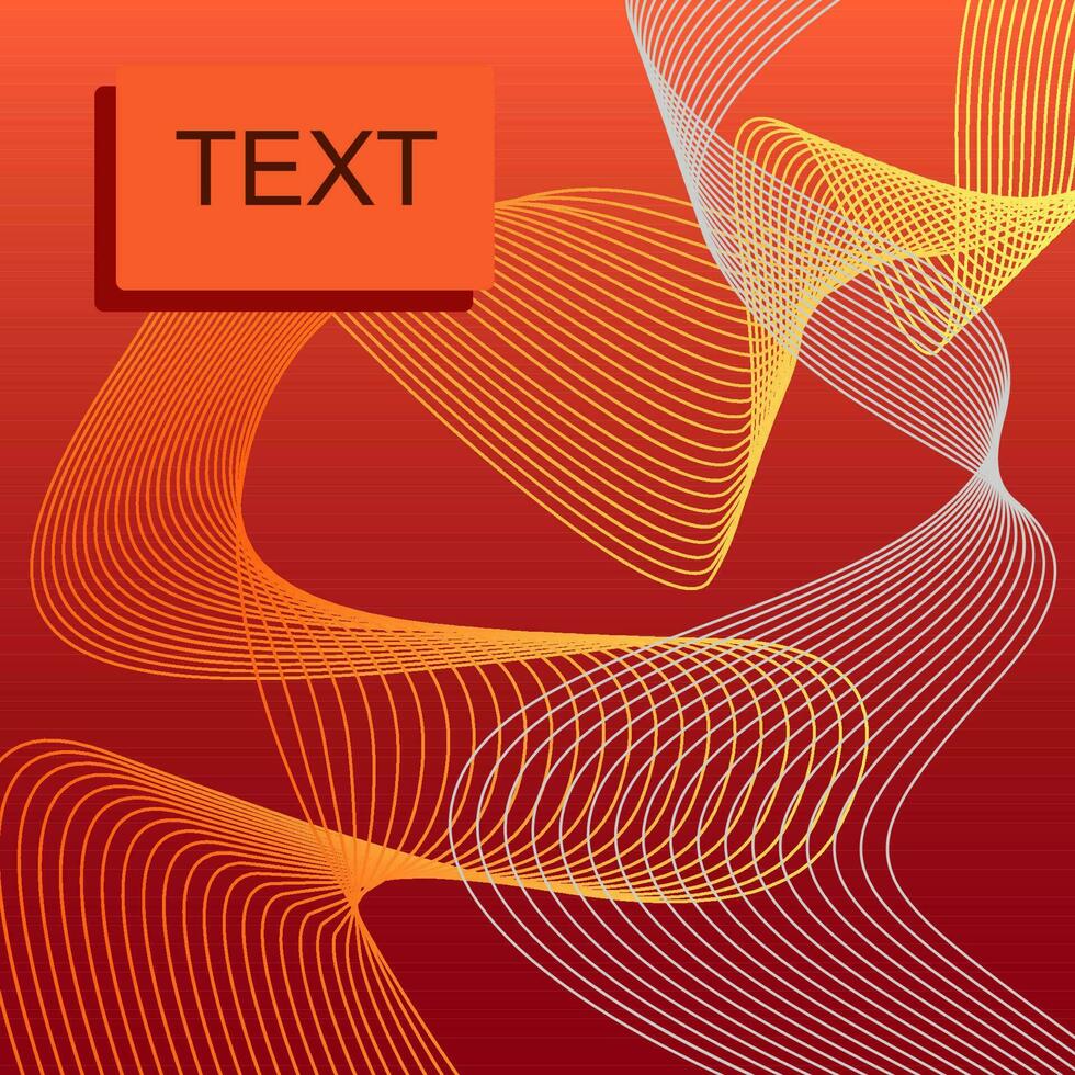 Vector illustration Abstract colorful background with red smoke wave and text.
