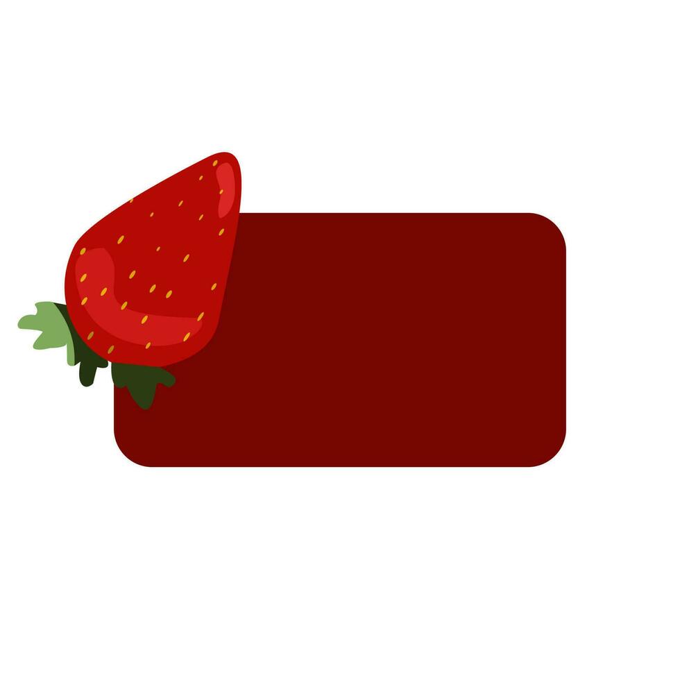 Fruit Strawberries Vector Eps flat illustration EPS10.