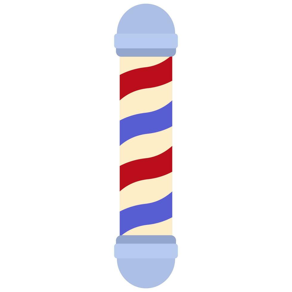 barbershop pole isolated cartoon vector illustration in flat style. Barber and barbershop.