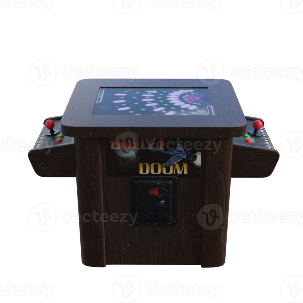 Retro Game Arcade isolated 3d rendering png