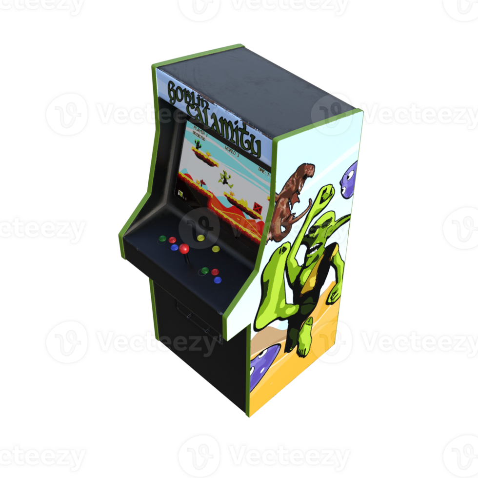 Retro Game Arcade isolated 3d rendering 23522435 PNG