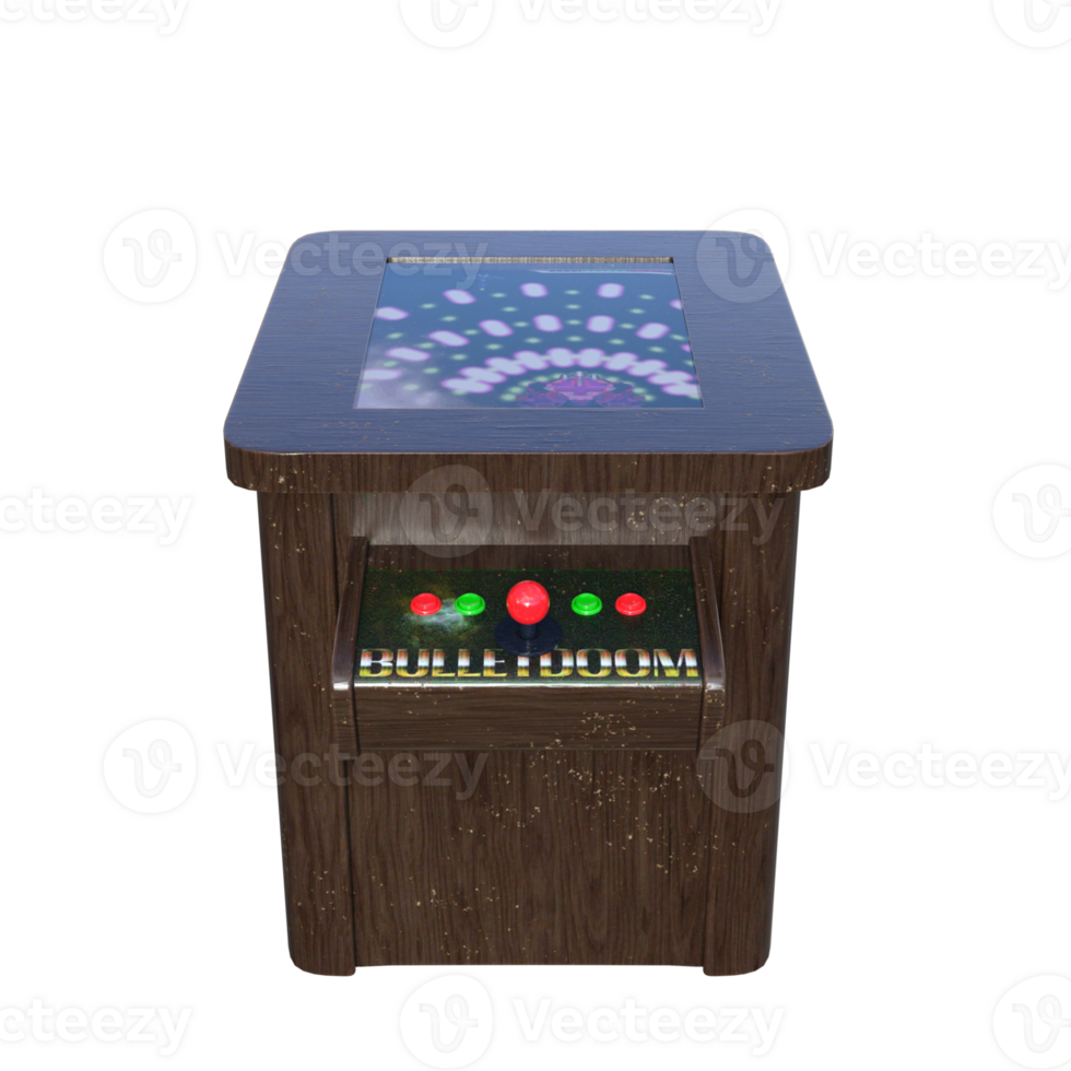 Retro Game Arcade isolated 3d rendering png