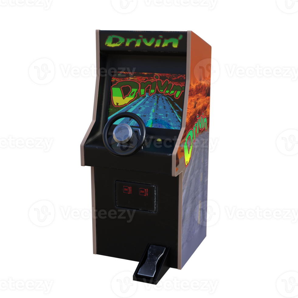 rétro Jeu arcade isolé 3d le rendu png