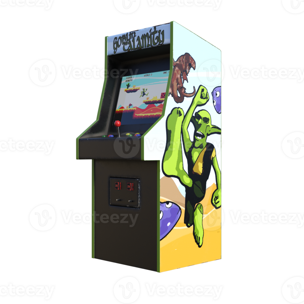 Retro Game Arcade isolated 3d rendering 23522451 PNG