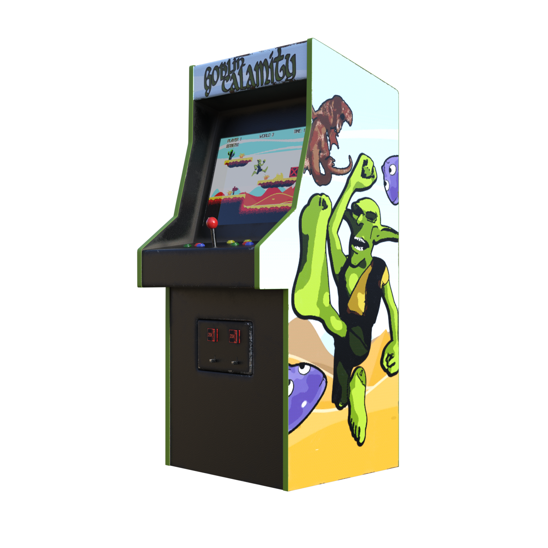 Retro Game Arcade isolated 3d rendering 23522451 PNG