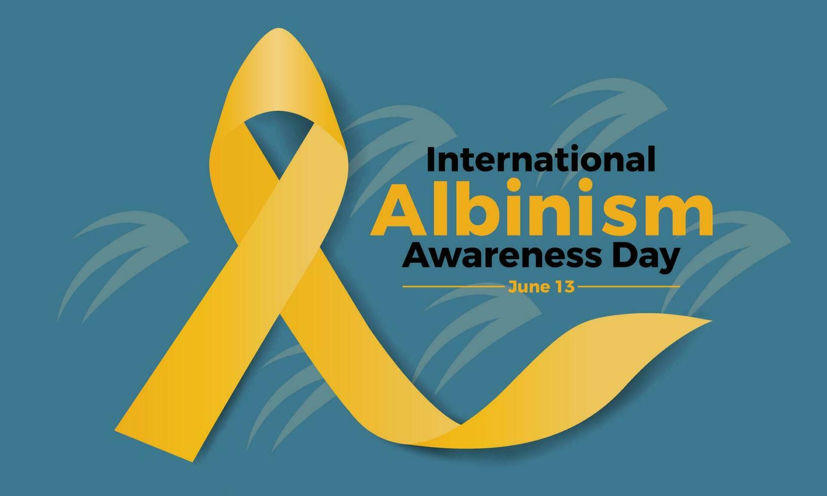 International Albinism awareness day is observed every year on June 13 . banner design template Vector illustration background design.