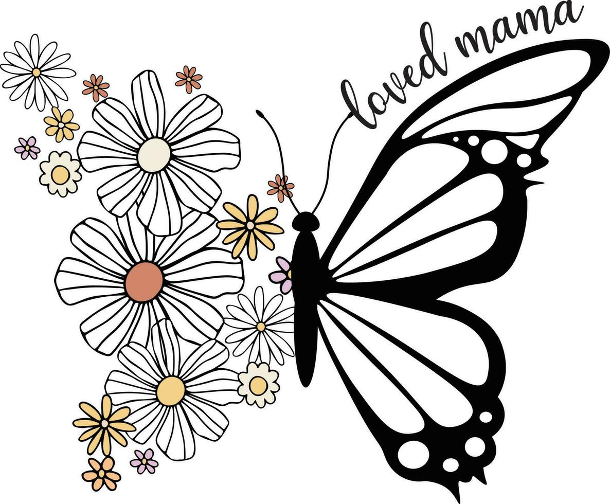 Mother's Day Boho Design Floral Mother's Day Design vector