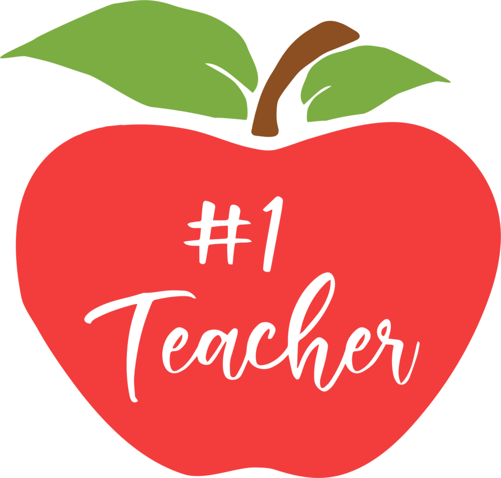 lärare, äpple, design för skjorta, lärare gåvor png