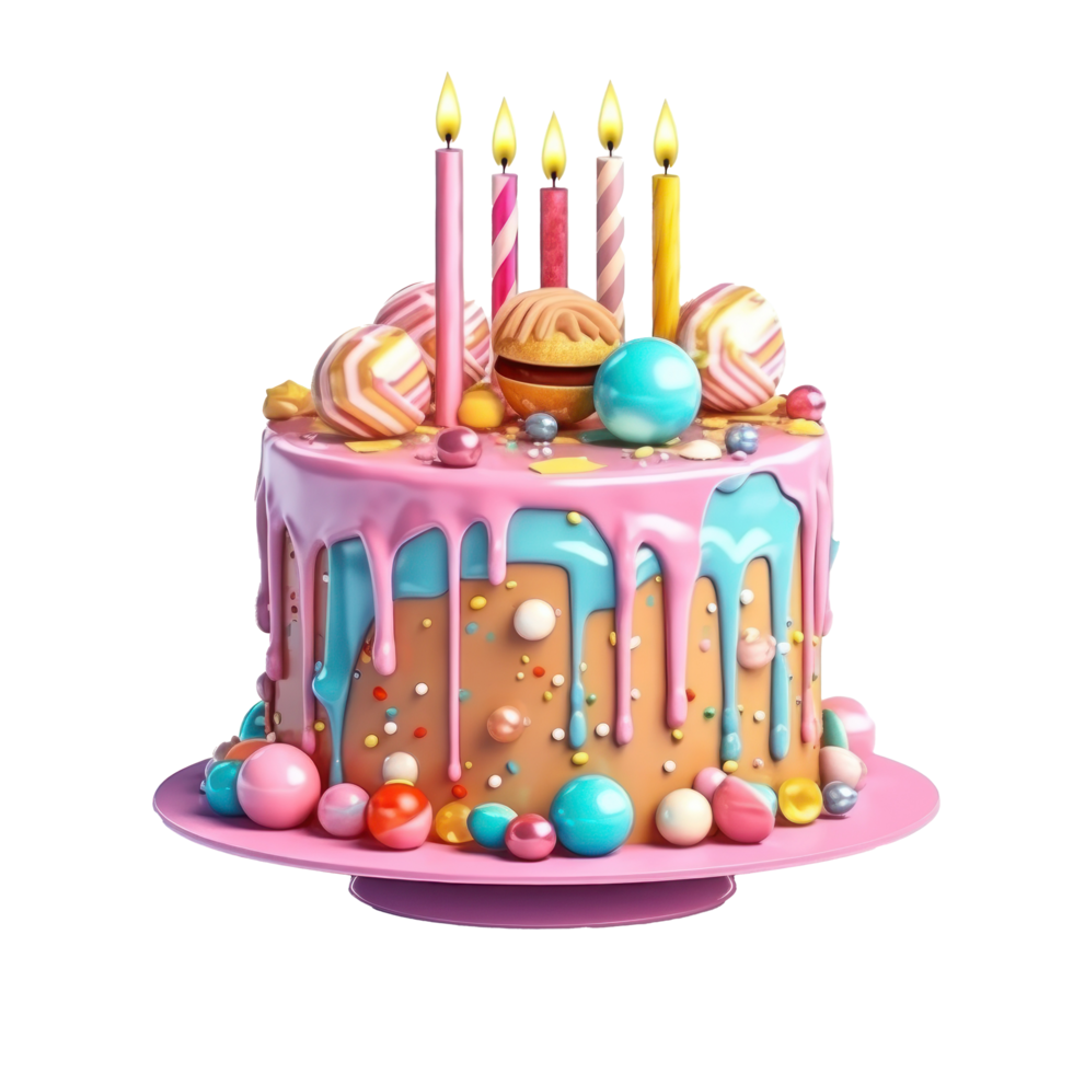 Geburtstag Kuchen ausgeschnitten png