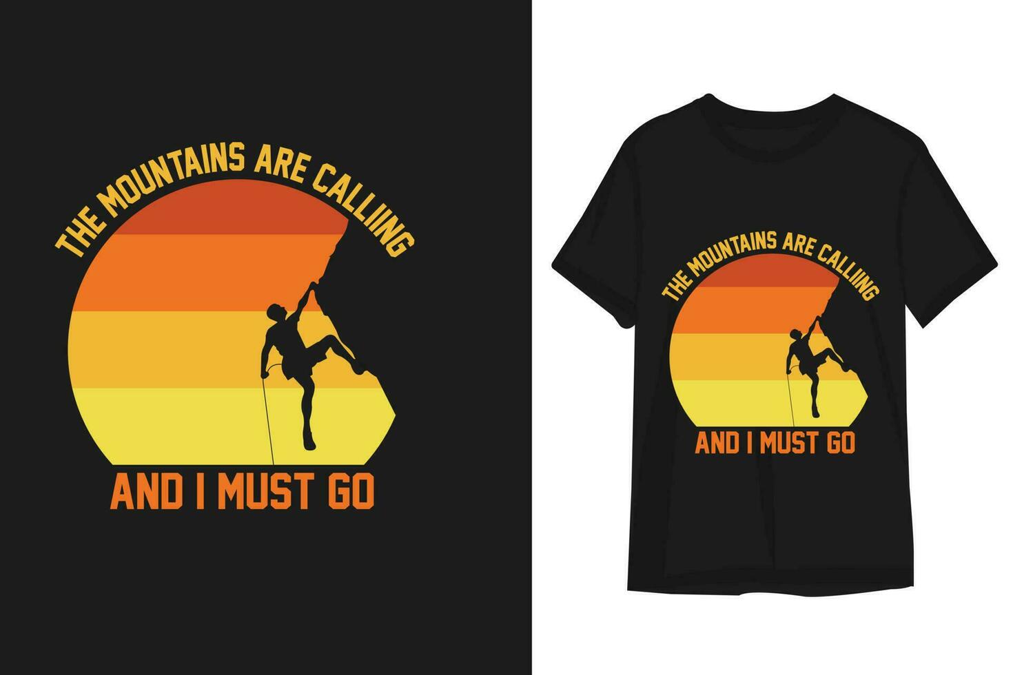 Hiking t shirt design for hiking lover . vector