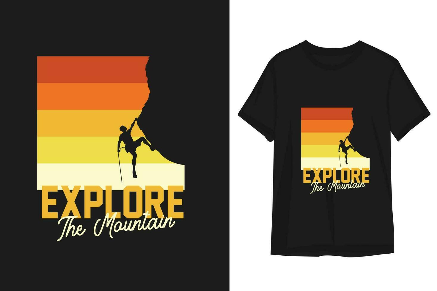 Hiking t shirt design for hiking lover . vector