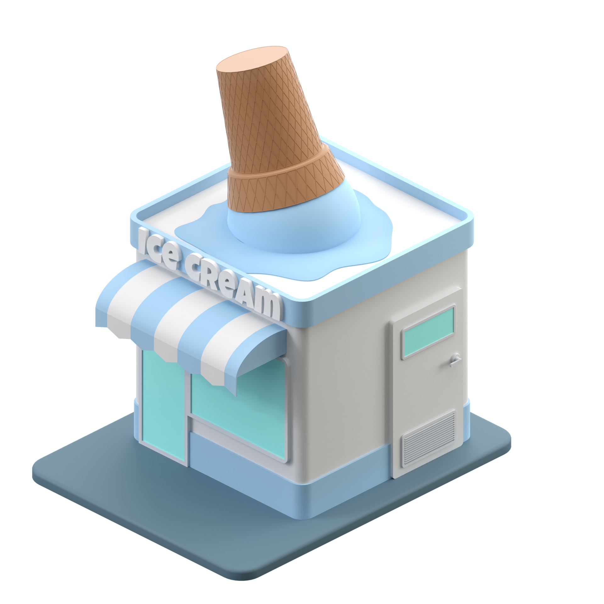 ArtStation - Stylized ice cream shop blender