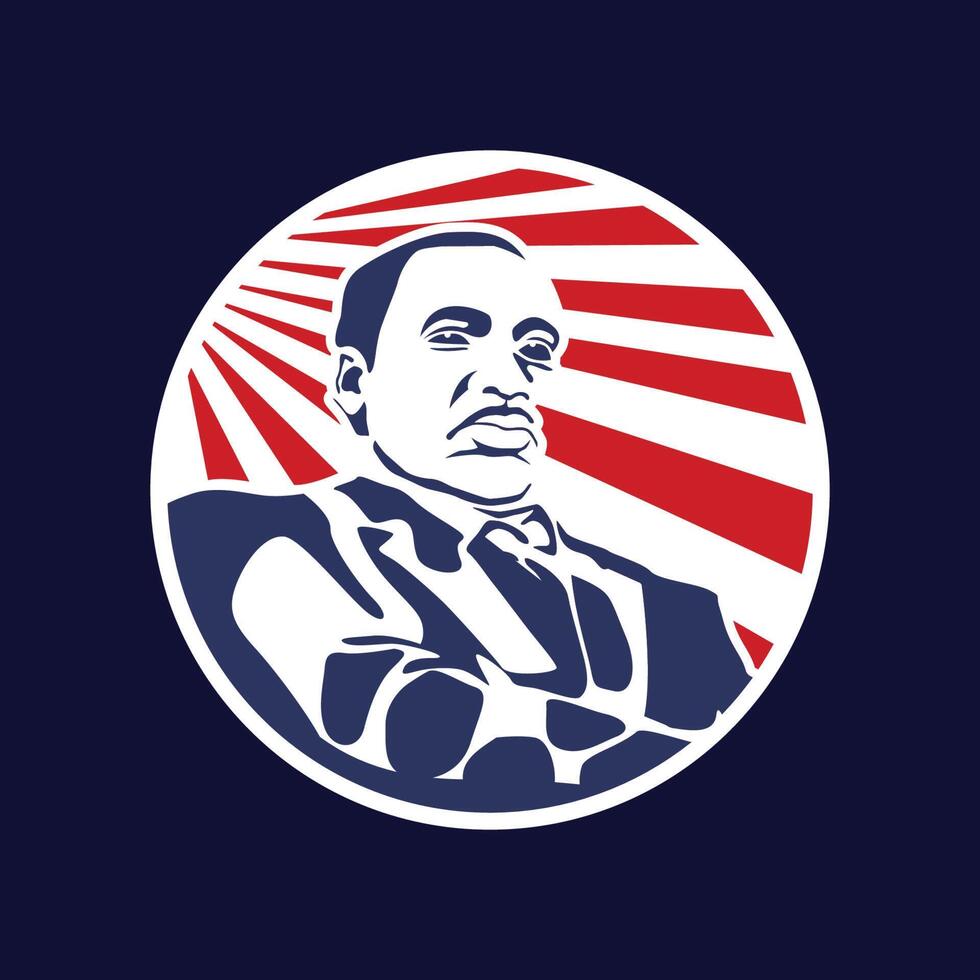 Martin Luther King day vector illustration, sticker