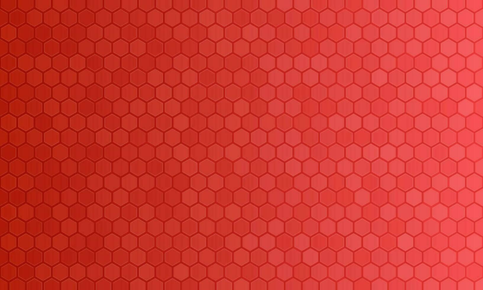 Geometric red abstract background with hexagons. vector