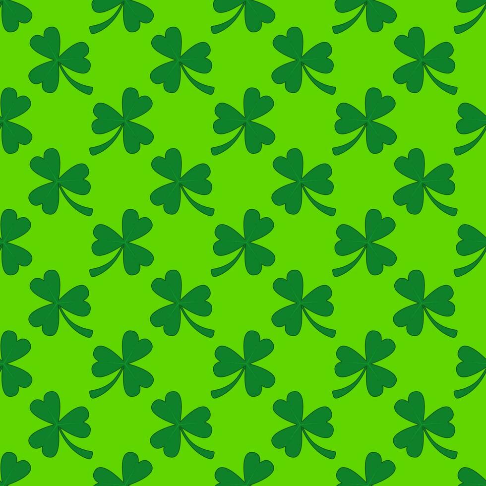 Clover seamless pattern for Saint Patrick's Day. vector
