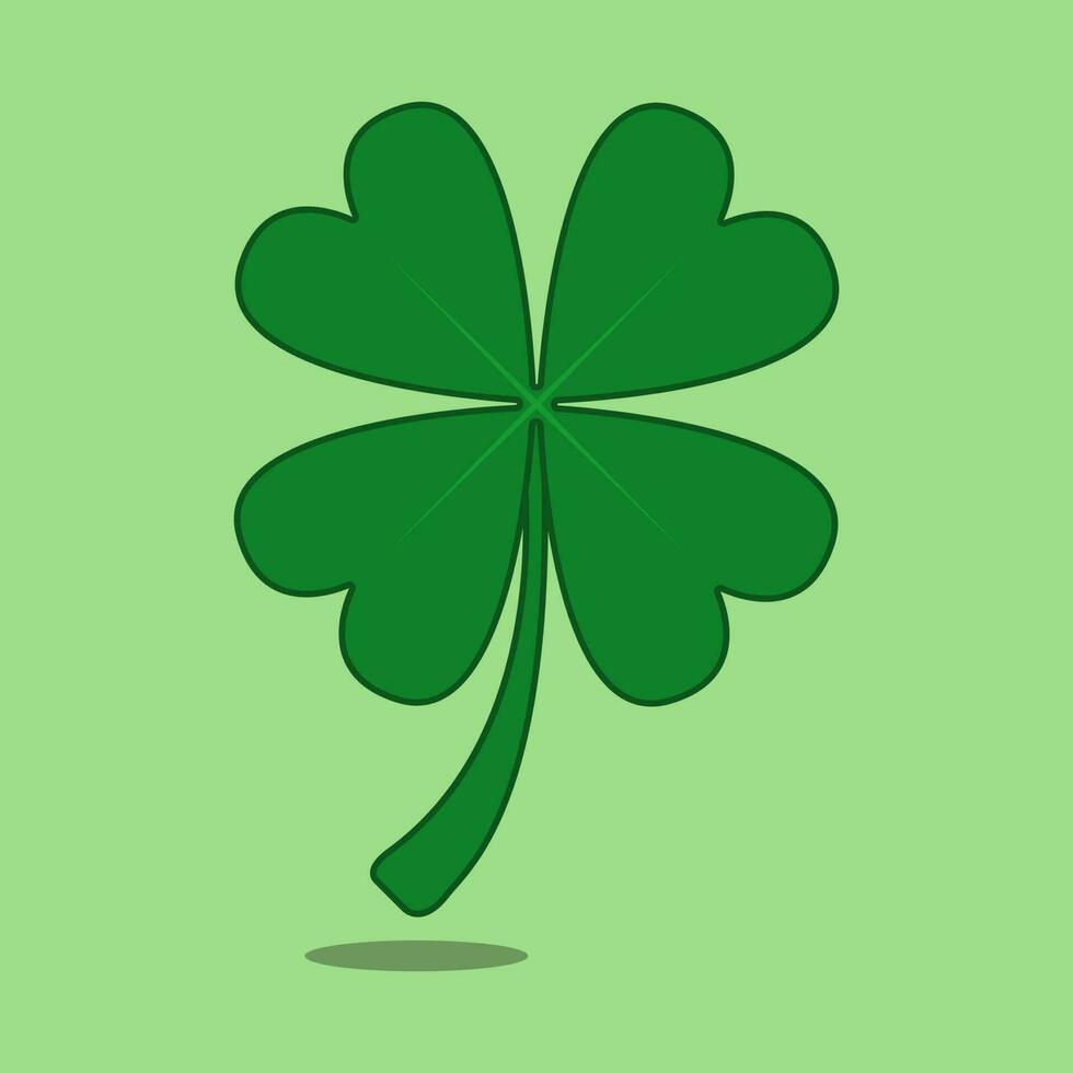Clover symbol with four petals sign isolated on background. vector