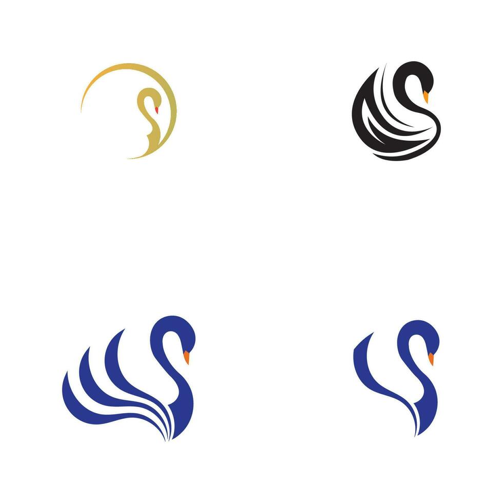 swan logo and symbol vector