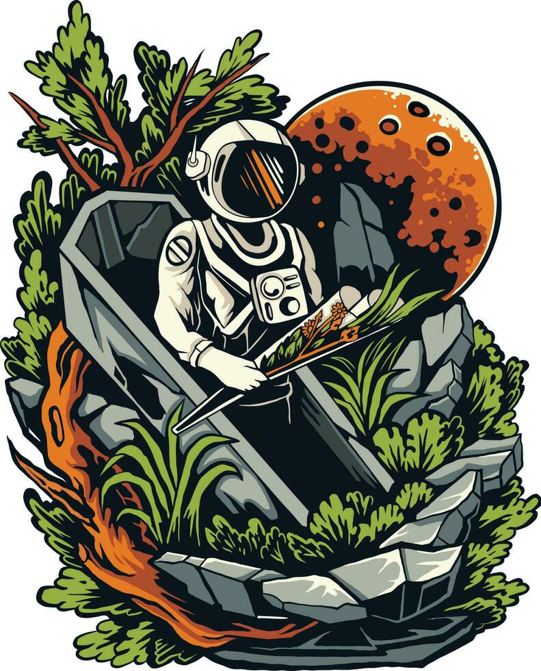 astronaut vector illustration