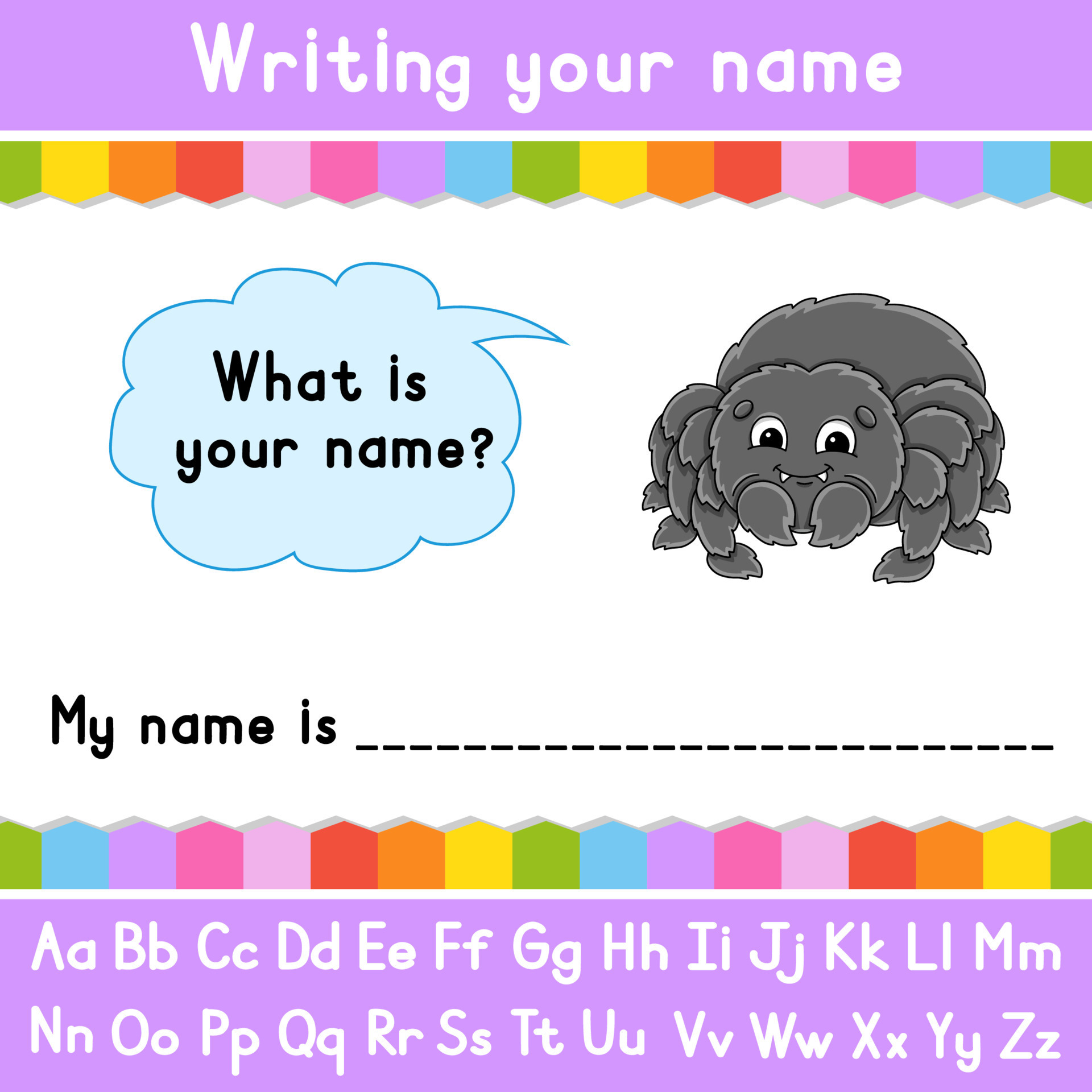 Writing Your Name Educational Activity Worksheet For Kids And Toddlers printable-name-plate-templates-printable-tags-template-preschool