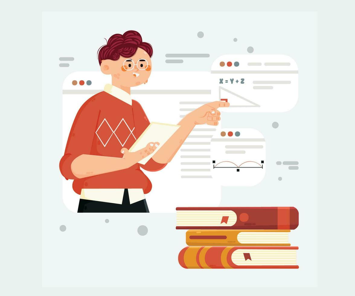 Online Class Illustration vector