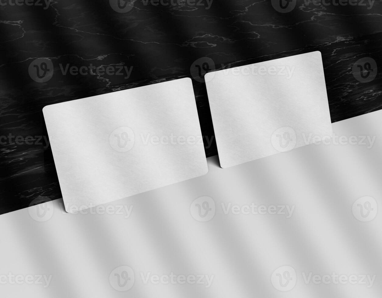 Business card in black marble photo illustration