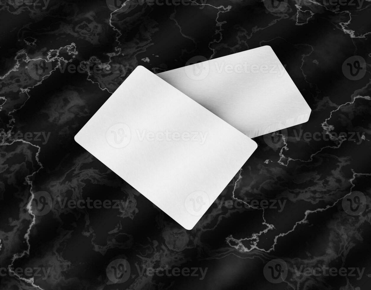 Business card in black marble photo illustration