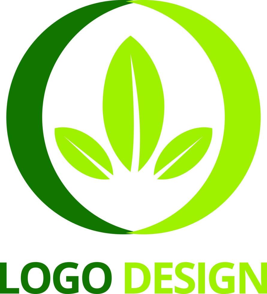 Leaf logo design vector