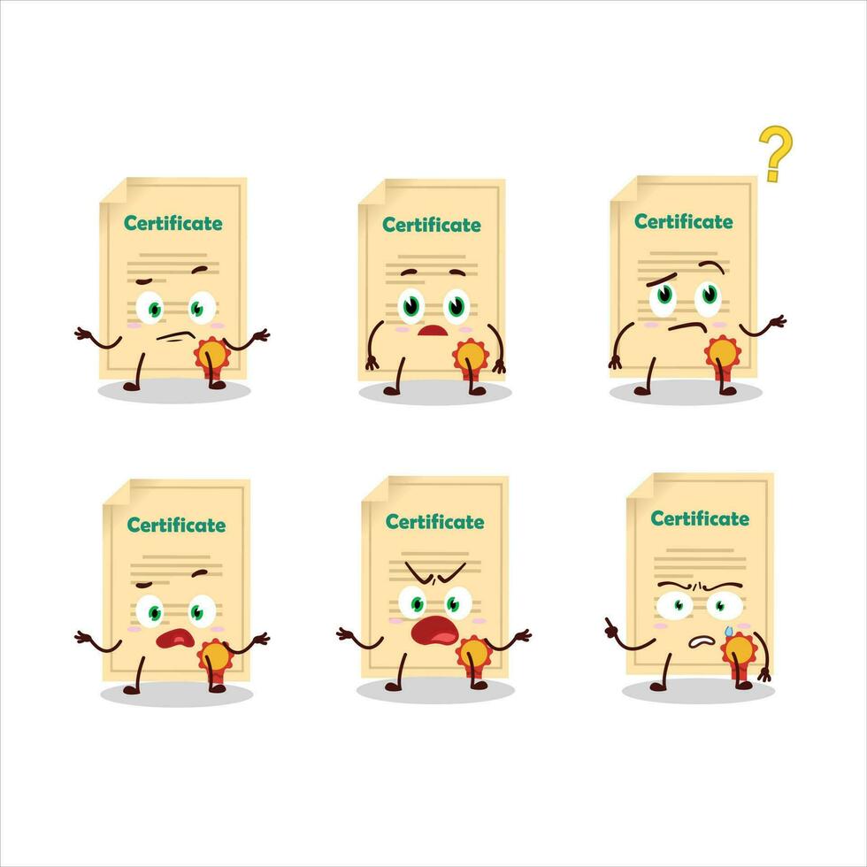 Cartoon character of award paper with what expression vector