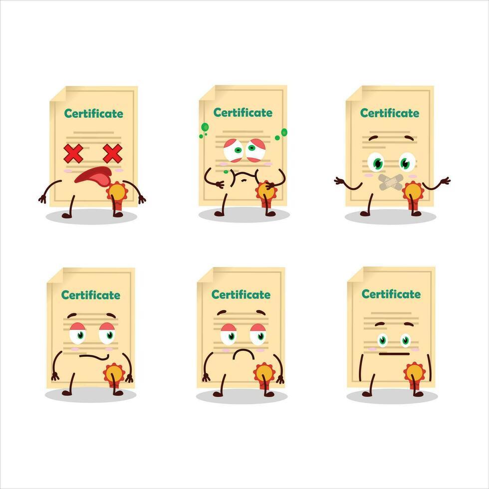 Award paper cartoon character with nope expression vector