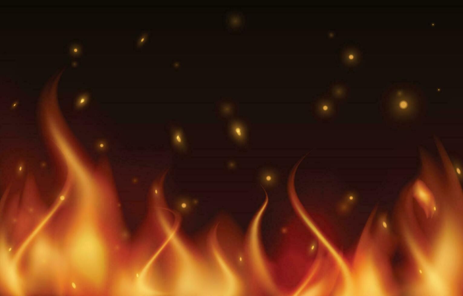 Realistic Fire Flame background vector