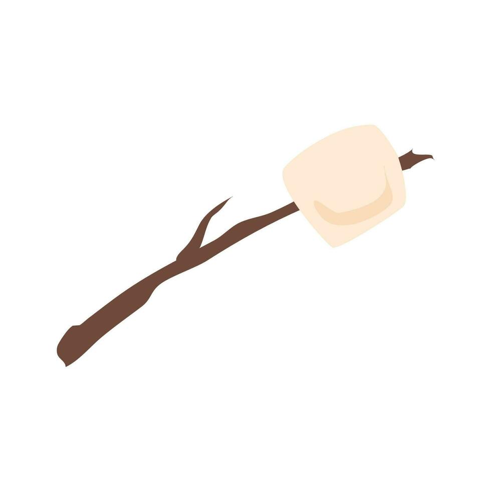 marshmallow on stick vector