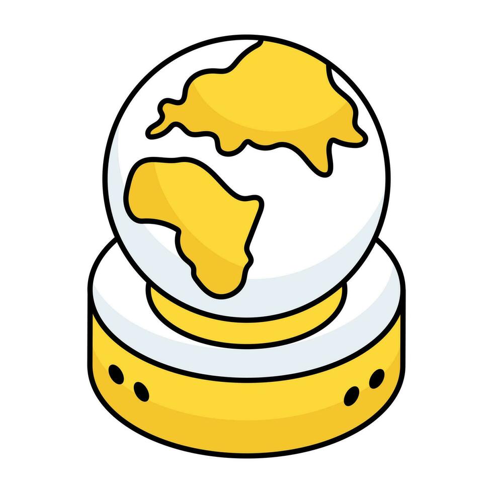 A flat icon design of global database vector