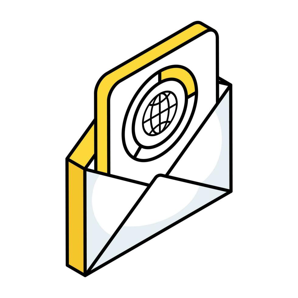 A trendy design icon of business mail vector