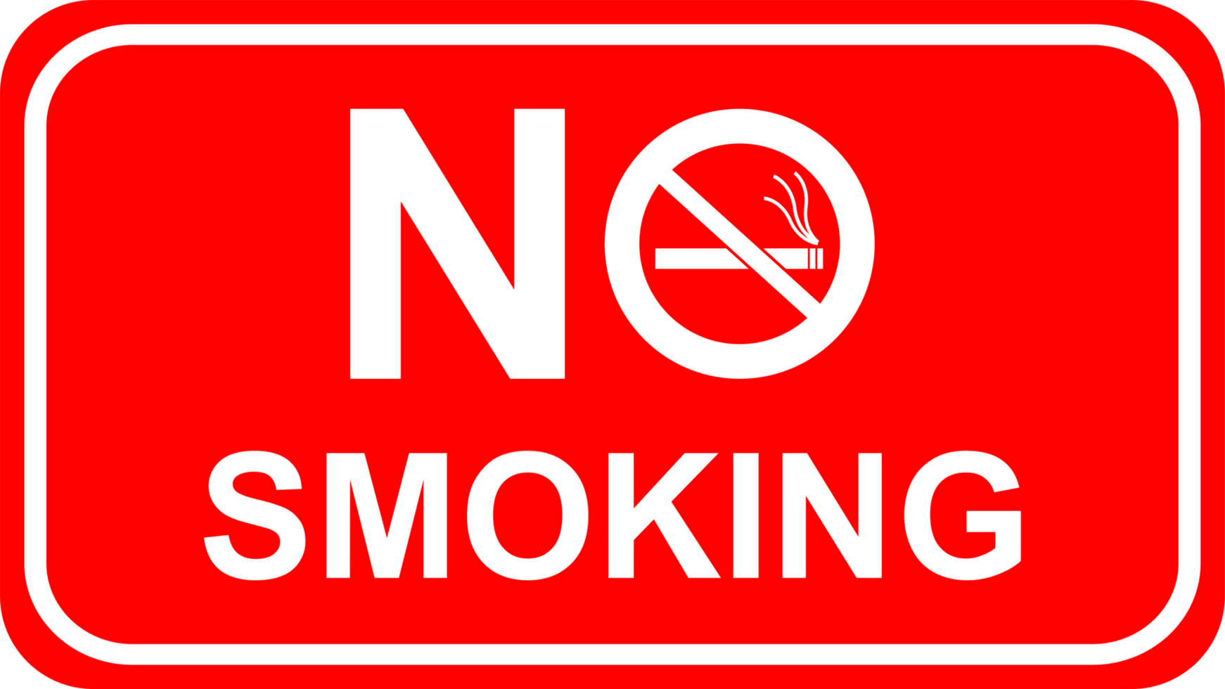 No smoking sign symbol icon red design transparent background png